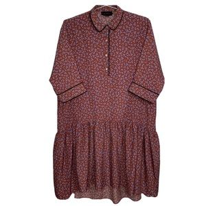 Hatch The Willow Dress Spice Falling Flowy Pop Over Dress- Size Petite OS